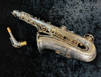 Photo Vintage 1975 Selmer Paris Original Silver Plate Mark VII Alto Saxophone, Serial #241599